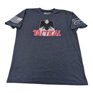 Grunt Style T Shirt Blue Mens XL Patriot Military Tactical Veteran 2A Eagle Bird